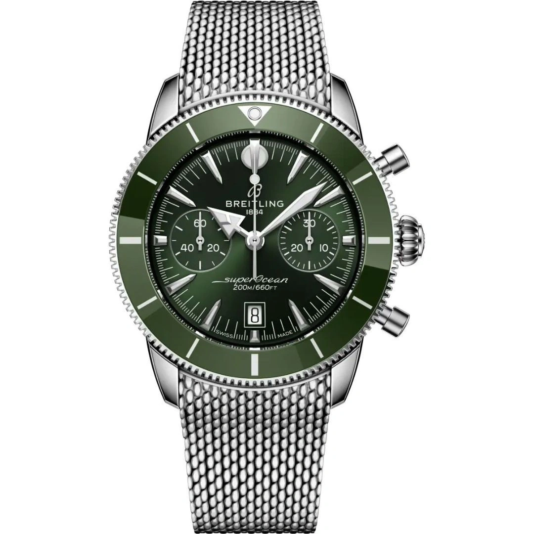 ab0156361l1a1_1 Breitling Superocean Heritage B01 Chronograph 42mm AB0156361L1A1 Green Dial Steel - Image 1