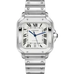Cartier Santos Large WSSA0018 Stainless Steel Silver Dial