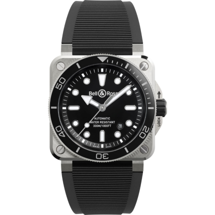 Bell & Ross BR 03 Diver Black Steel 42mm BR03A-D-BL-ST/SRB
